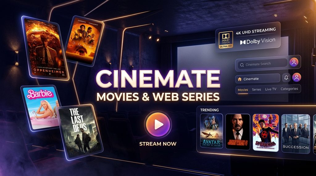 Cinemate - Movies & Web Series Cover Banner